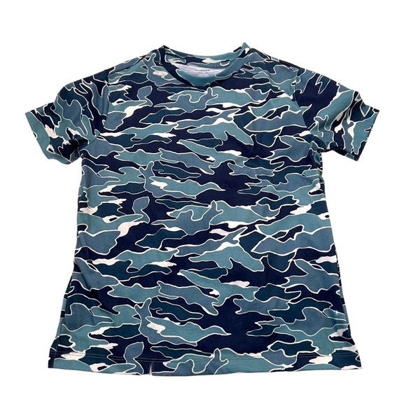 Old Navy Pajama Shirt Blue Camo Wave - Picture 1 of 10